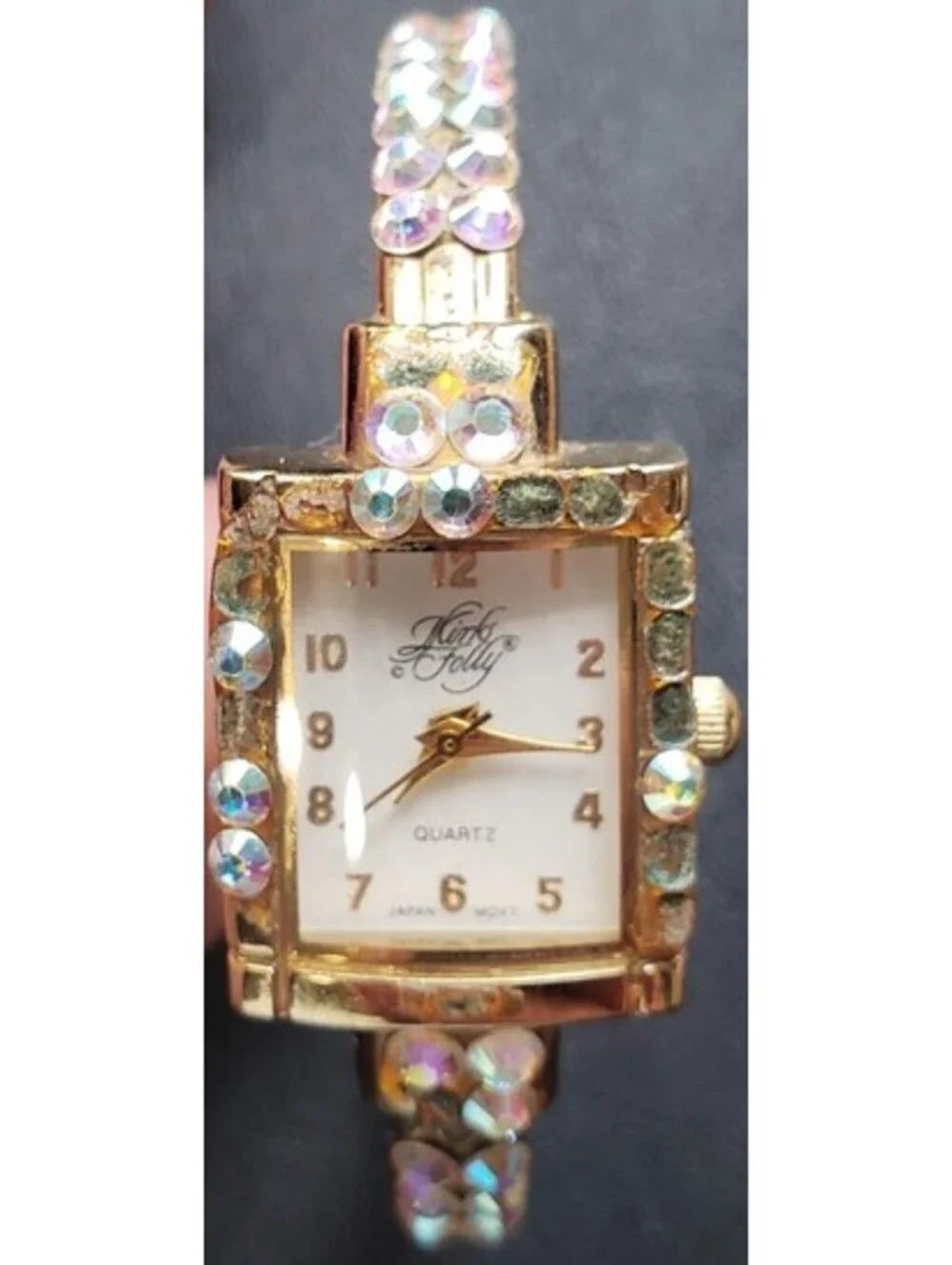 Missing Stones Kirks Folly Cuff Rhinestone Ladies Watch  19MM 6